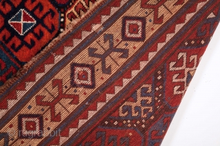 19th Century Caucasian Rug Size 155 x 265 Cm.It has really good pile.                    