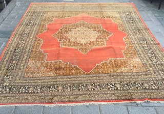 Circa 1900 Persian Probably Tabriz Large and Decorative Piece.Size 280 x 377 Cm Reasonable One.                  