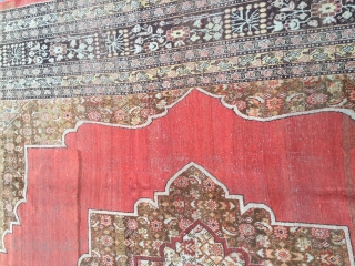 Circa 1900 Persian Probably Tabriz Large and Decorative Piece.Size 280 x 377 Cm Reasonable One.                  