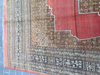 Circa 1900 Persian Probably Tabriz Large and Decorative Piece.Size 280 x 377 Cm Reasonable One.                  