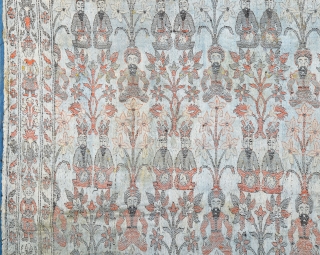 Early 19th Century Qajar Textile size 69 x 97 cm                       