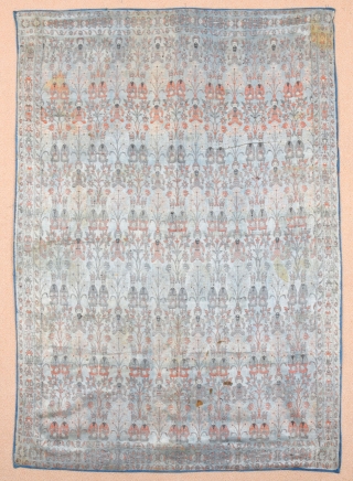 Early 19th Century Qajar Textile size 69 x 97 cm                       