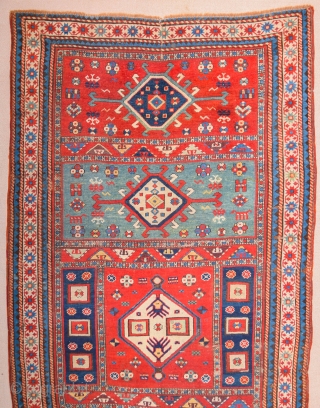 19th Century Unusual Caucasian Rug Size 128 x 265 cm                       