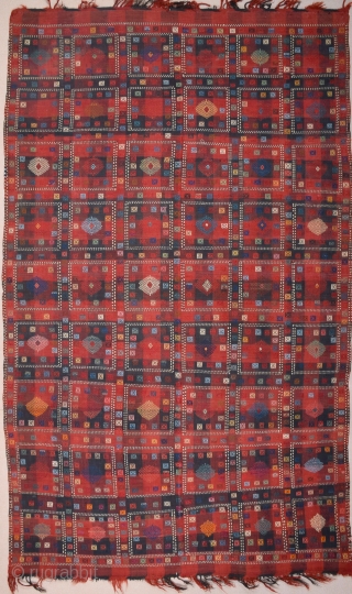 Late 19th Century Caucasian Sofreh It's in good condition and has great colors ıt has a lot of cecim in side of this beauty.Size 165 x 271 cm     