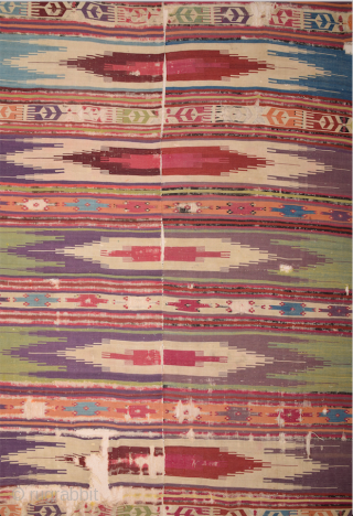 Rare Example! 18th Century Reyhanlı Safh Kilim Size Size is 160 x 370 cm All colors are great all original untouched piece.           