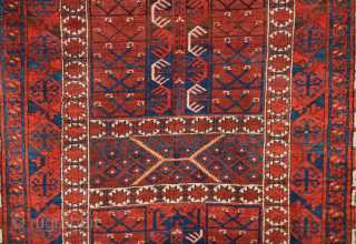 19th Century Ersari Engsi Rug.It's in perfect condition and untouched one.The colors are perfect.Size 128 x 180 Cm               