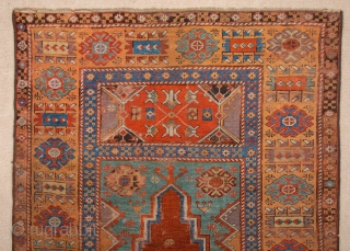 Circa 1800s Central Anatolian probably Konya Prayer Rug size 111 x 153 cm                    