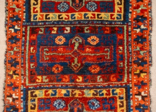 Early 19th Century East Anatolian Sivas Area Rug.Like the comparative example in the Sivas museum (described as "Erzincan"), this piece has a field divided into four box-shaped sections,each containing a large cross  ...