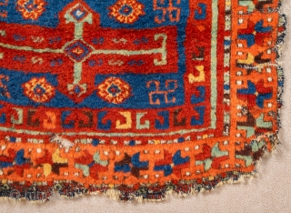 Early 19th Century East Anatolian Sivas Area Rug.Like the comparative example in the Sivas museum (described as "Erzincan"), this piece has a field divided into four box-shaped sections,each containing a large cross  ...