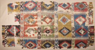 Circa 1800s Konya Kilim Fragment probably Seydişehir Size 153 x 295 cm Collectible ıtem.                   