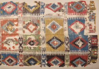 Circa 1800s Konya Kilim Fragment probably Seydişehir Size 153 x 295 cm Collectible ıtem.                   