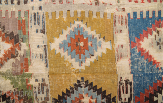 Circa 1800s Konya Kilim Fragment probably Seydişehir Size 153 x 295 cm Collectible ıtem.                   