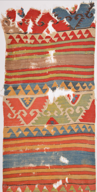 18th Century Anatolian Sivrihisar Kilim Fragment Size 71 x 290 cm                      