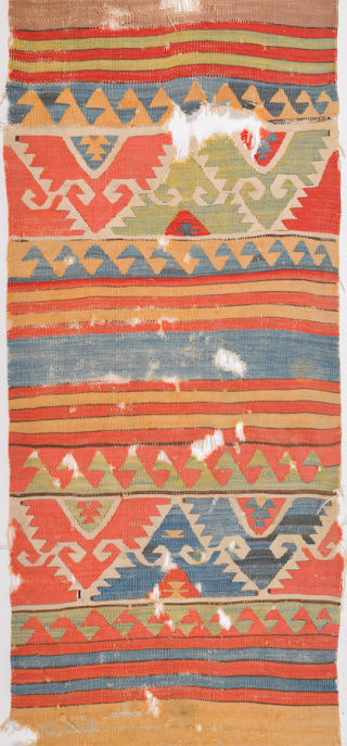 18th Century Anatolian Sivrihisar Kilim Fragment Size 71 x 290 cm                      