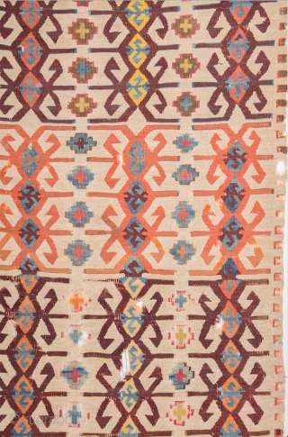 Early 19th Century Anatolian Reyhanlı Kilim Fragment Size 57 x 270 cm                     