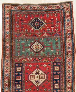 Midle of 19th Century Rare Caucasian Rug Size 127 x 270 cm ıt has really good colors and some rare models.            