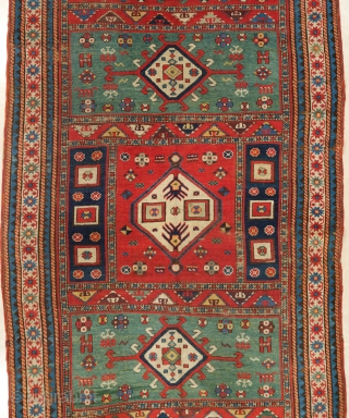 Midle of 19th Century Rare Caucasian Rug Size 127 x 270 cm ıt has really good colors and some rare models.            