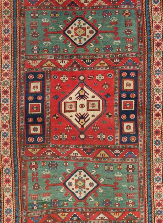 Midle of 19th Century Rare Caucasian Rug Size 127 x 270 cm ıt has really good colors and some rare models.            