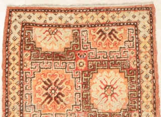 19th Century Small Format Rare Khotan Rug ıt's generally in good condition size 77 x 100 cm                