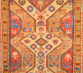 19th Century Dazkırı Yastık.This yastik shows a miniature version of the same design seen in larger Dazkırı carpets It has white field great colors size 68 x 82 cm    