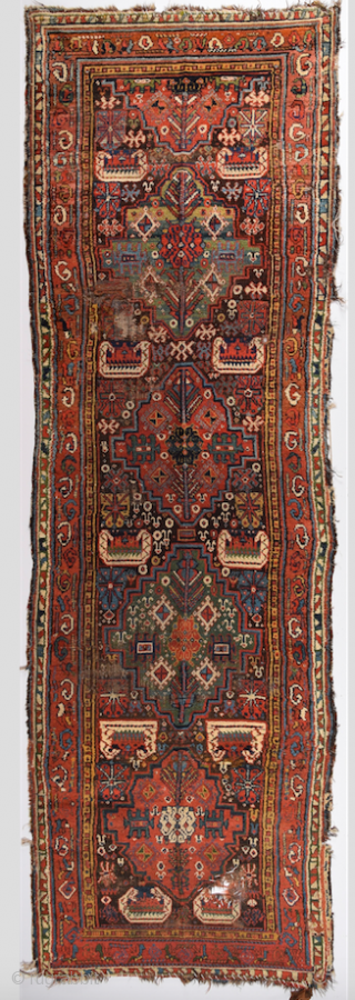Early 19th Century Persian Northwest Rug Size 95 x 315 cm                      