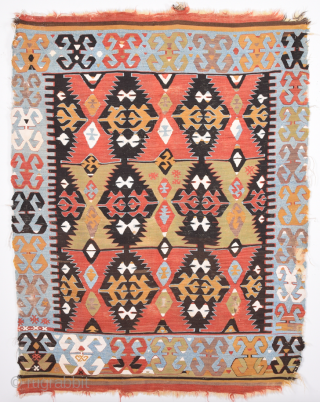 19th Century Lovely Anatolian Konya Kilim Size 125 x 157 cm                      