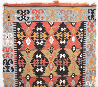 19th Century Lovely Anatolian Konya Kilim Size 125 x 157 cm                      