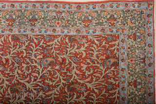 Iran Ghoum Rug Size 230 x 325 cm All the colors are naturel and ıt's in perfect condition. all the sides ends and knots are original untouched one.     