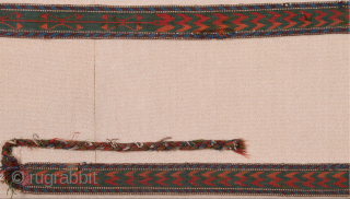 Mid 19th Century Colorful Central  Asian may Persian Band size 9 x 725 cm                  