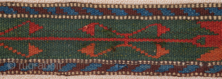 Mid 19th Century Colorful Central  Asian may Persian Band size 9 x 725 cm                  