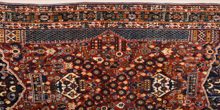 Persian Qashqai Kashkuli Rug circa 1920s size 137 x 250 cm It's in perfect condition and untouched original one.
              