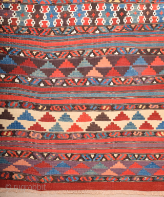 An Unusual Early 19th Century West Anatolian Kilim It has great colors on it Size 135 x 270 cm              