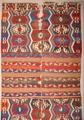 19th Century Anatolian Probably SarıKeci Kilim Size 175 x 325 cm                      