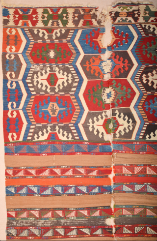 19th Century Anatolian Probably SarıKeci Kilim Size 175 x 325 cm                      