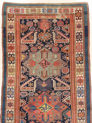 Middle of 19th Century Caucasian Akstafa Rug Size 117 x 290 cm                     