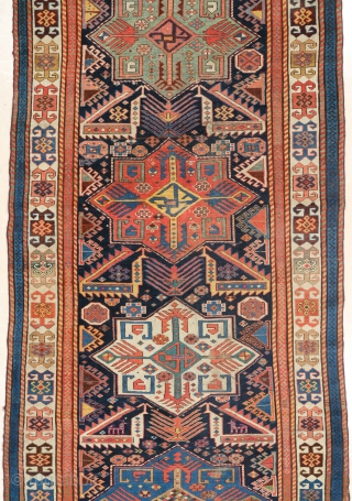 Middle of 19th Century Caucasian Akstafa Rug Size 117 x 290 cm                     