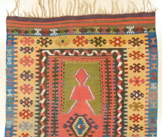 19th Century Central Anatolian Prayer Konya Kilim Size 120 x 184 cm It's in very good condition and all original untouched piece.           