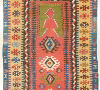 19th Century Central Anatolian Prayer Konya Kilim Size 120 x 184 cm It's in very good condition and all original untouched piece.           