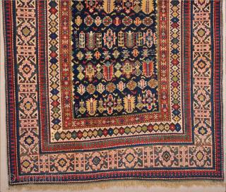 19th Century Shirvan Chi-Chi Rug ıt's in perfect condition untouched one.Size 132 × 151 cm                  