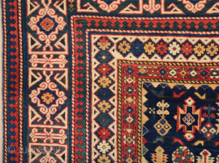19th Century Shirvan Chi-Chi Rug ıt's in perfect condition untouched one.Size 132 × 151 cm                  
