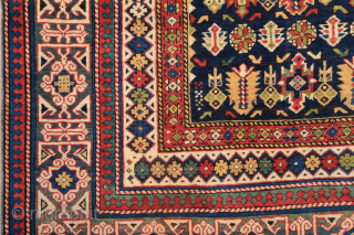 19th Century Shirvan Chi-Chi Rug ıt's in perfect condition untouched one.Size 132 × 151 cm                  