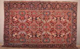 19th Century Persian Heriz Rug Size  225 x 325 cm in very good condition and all the colors are naturel.All the knots sides and ends are original.This Carpet was exported from  ...