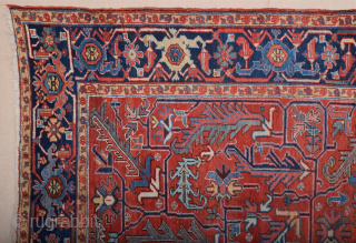 19th Century Persian Heriz Rug Size 255 x 325 cm in very good condition and all the colors are naturel.All the knots sides and ends are original.This Carpet was exported from Iran  ...