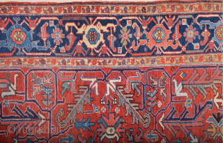 19th Century Persian Heriz Rug Size 255 x 325 cm in very good condition and all the colors are naturel.All the knots sides and ends are original.This Carpet was exported from Iran  ...