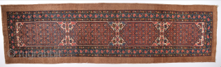 Untocuhed 19th Century Persian Sarap Runner Size 106 x 380 Cm this Carpet was exported from Iran before 2015
All the colors are naturel and all the knots are original.Camel field ground and  ...