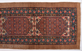 Untocuhed 19th Century Persian Sarap Runner Size 106 x 380 Cm this Carpet was exported from Iran before 2015
All the colors are naturel and all the knots are original.Camel field ground and  ...