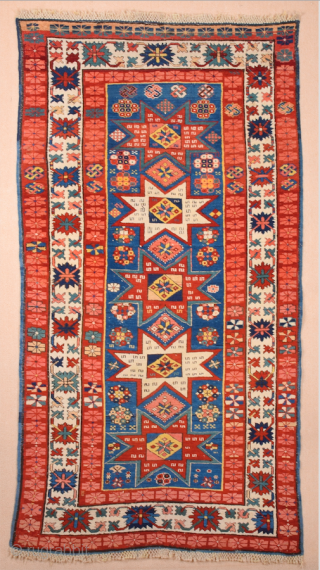 Middle of 19th Century Shirvan Kuba Rug.It has great colors and in good condition Size 104 x 190 cm              