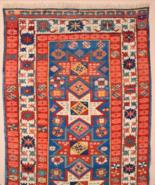 Middle of 19th Century Shirvan Kuba Rug.It has great colors and in good condition Size 104 x 190 cm              