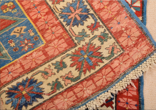 Middle of 19th Century Shirvan Kuba Rug.It has great colors and in good condition Size 104 x 190 cm              