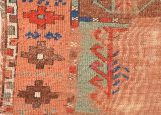Early And Rare East Anatolian Kurdish Rug Fragment Size 53 x 70 Cm
                    